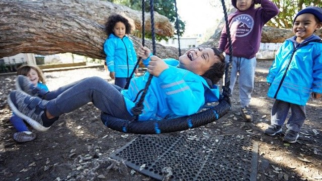 Kids playing in a park